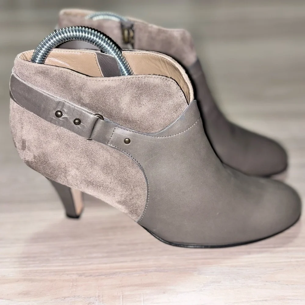 Anyi Lu hand made in‎ Italy Chic Gray Ankle Boots